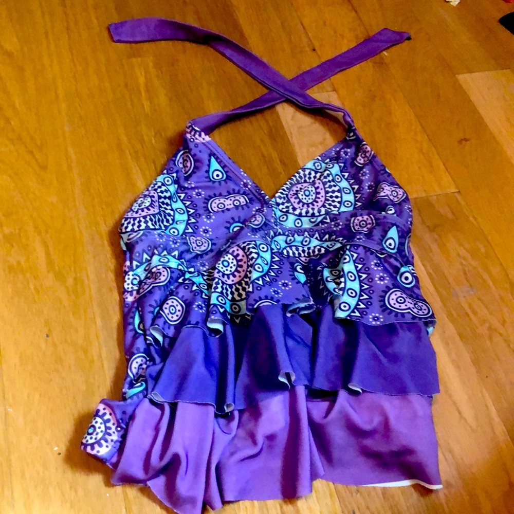 Purple swimsuit top